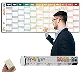 Academic Year Wall Planner 2025-2026 with Extra Wide Size (120 x 42 cm) | Mid Year 25/26 Wall-Planner Runs Aug ’25 to Jul ’26 | Excellent for office, home and school. | Non Laminated, ROLLED DELIVERY
