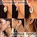 42 Pairs Gold Hoop Earrings Set for Women, Fashion Chunky Pearl Earrings Multipack Twisted Statement Earring Pack, Hypoallergenic Small Big Hoops Earrings for Birthday Party (gold A)