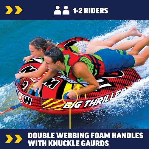 Image of Wow Sports Thriller Towable Deck Tube for Boating Adults, Tubing Boat Inflatable for Water Sports