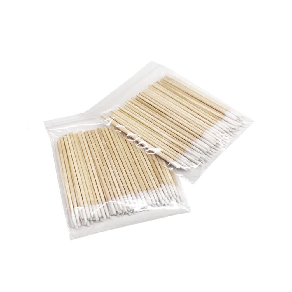 Onwon 200 Pcs 7CM Pointed Cotton Swabs, Cotton Swab Pointed, Cotton Swab Wooden Stick, Cotton Swab Applicator, For Tattoo Permanent Supplies, Cosmetic Makeup Applicator
