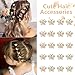 YISSION 20 Pcs Mini Rhinestone Butterfly Hair Clips Cute Gold Hair Pins Small Decorative Hair Clips Wedding Hair Barrettes Bridal Hair Accessories for Girls Women