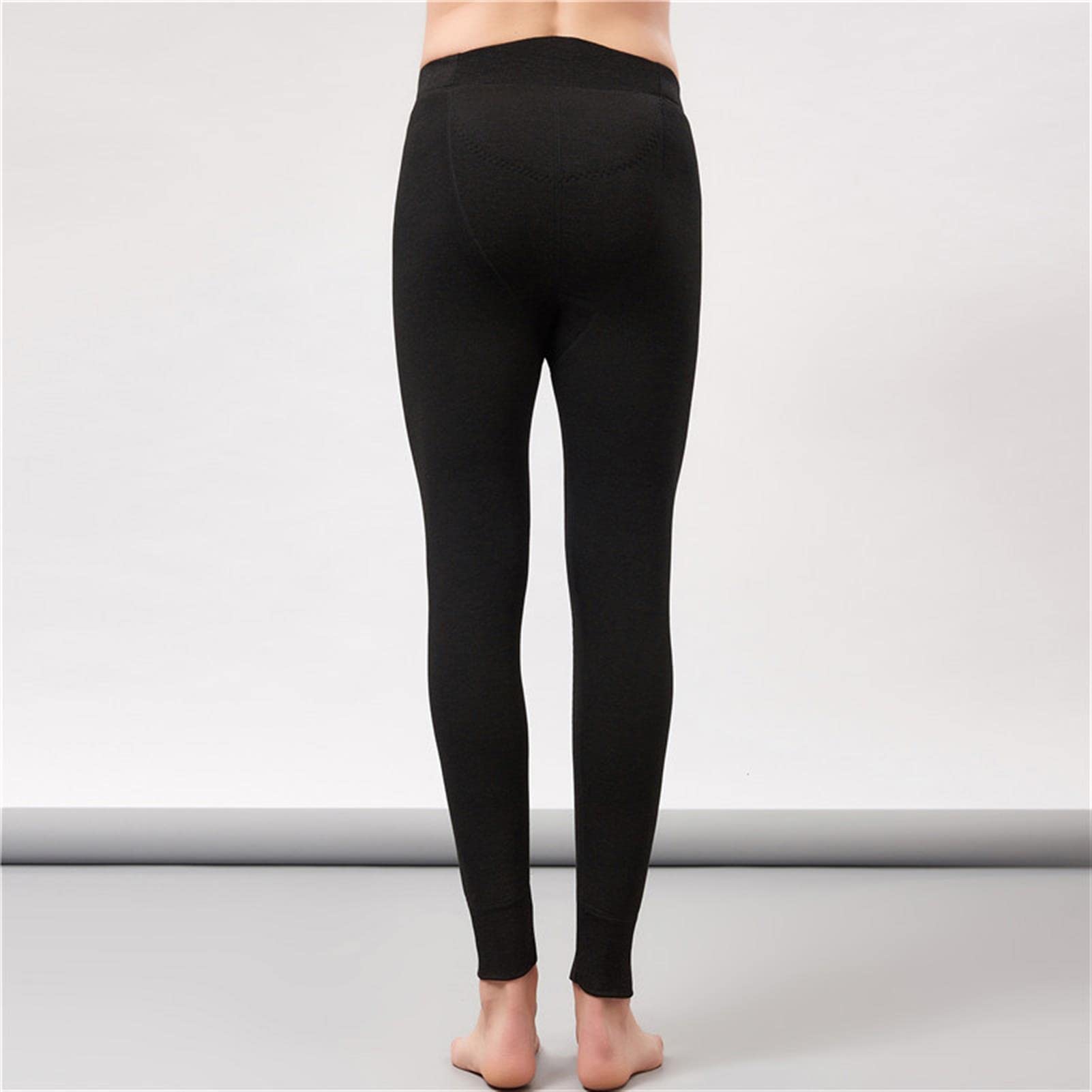 Pantaloni Intimi Termici Caldi Pantaloni da Uomo in Cotone a Tripla Protezione a Vita Alta con Sezione Ispessita per l'autunno e l'inverno (Black 2X)