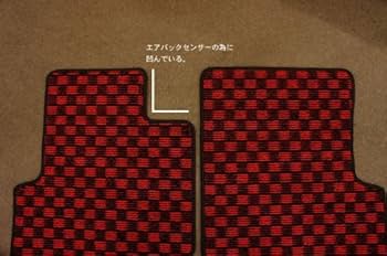 Amazon | ローバーミニ専用 フロアマットチェック柄 レッド