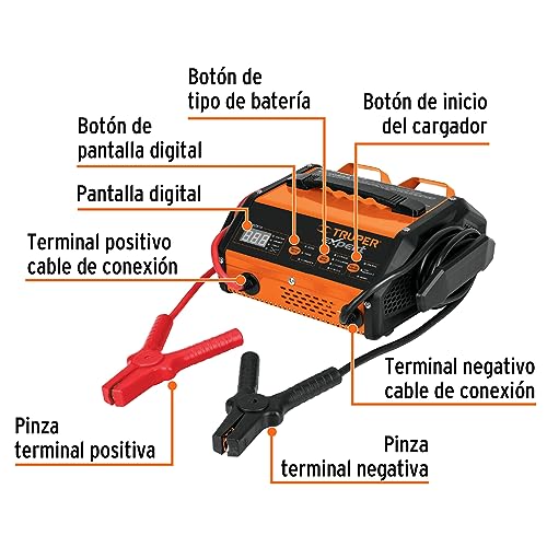 Auxilio Vial, Electronics cargador baterías Marca Truper Expert (2)