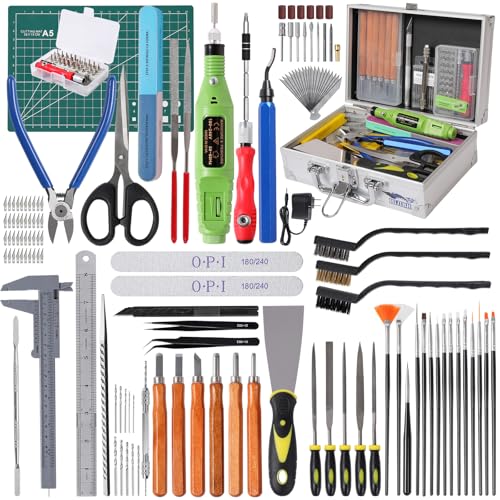 163 PCS Model Tools Kit Modeler Basic Tools Craft Set Hobby Tools Kit