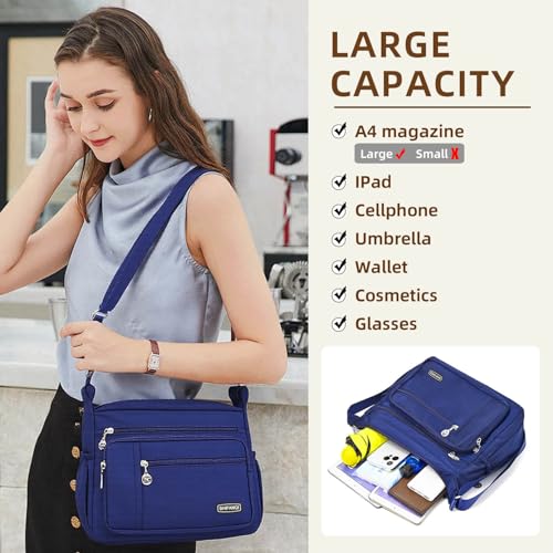 Image of Crossbody Bag for Women,Multi Pockets Cross Body Purses for Women, Ladies Shoulder Bag, Travel Purses and Handbags