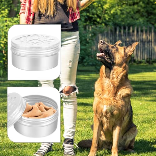 POPETPOP Hundeduft Trainingsbox 80Ml Aluminium Geruchsdose Mit Belüftung Für Nasenarbeit Hunde Suchtraining Und Arbeitsausrüstung