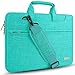 HSEOK Bolso Bandolera/Maletín para Portátil 15"-16", Funda Protectora Laptop Sleeve Dura y Impermeable para 15" 16" MacBook Pro, 15"-15,6"-16" HP ASUS Acer Lenovo DELL Notebook, Lino Azul