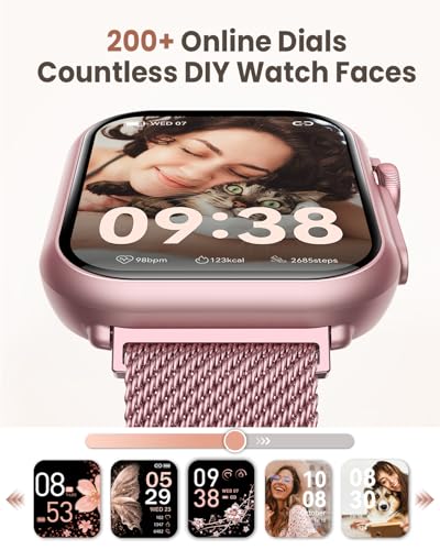 Image of Smart Watches for Women (Android /iPhone), 1.83 inch HD Smart Watch with Calls /Messages /Notifications, Sleep /Heart Rate /SpO2 /Blood Pressure Monitor, 110+ Sports Modes Fitness Tracker Watch, 1000mAh Battery