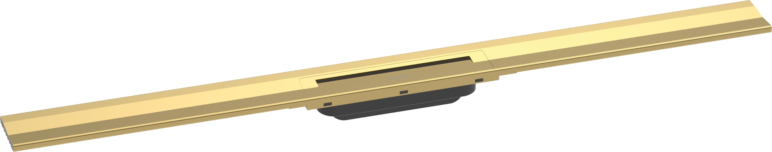 hansgrohe RainDrain Flex - Caniveau de douche linéaire 1000 mm, Siphon de sol à découper pour installation contre le mur, Aspect doré poli, 56053990