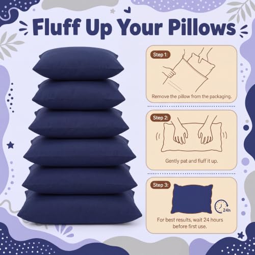 Image of Xuhal 6 Pcs Purse Insert Pillows Set Fillers to Keep Shape, Six Sizes, Navy