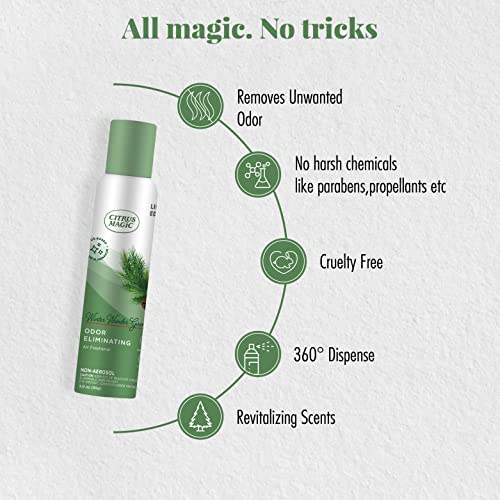 Citrus Magic Holiday Odor Eliminating Air Freshener Spray, Winter Wonder Green, 3-Ounce, Pack Of 3 #TOP3