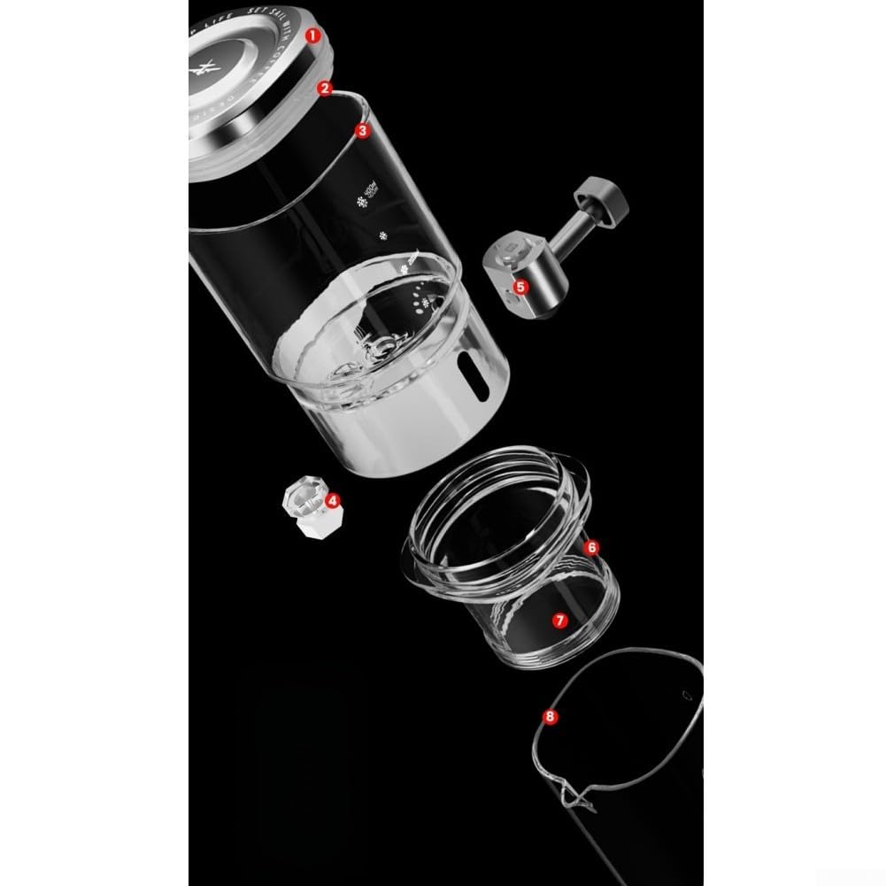 Cafetera Drip Cold Brew con tasa de goteo estable, filtro de alta densidad, material PCTG, ventana transparente para preparar café helado suave, 12.4 pulgadas (transparente)