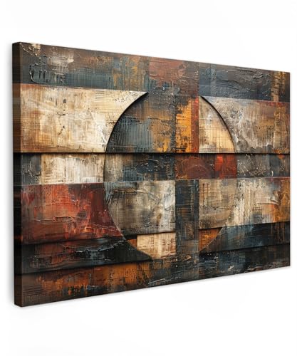 MuchoWow© Cuadros Decoracion Salon Modernos 120x80 cm Pinturas Lienzo Decorativo para Pared Decoración Hogar Lienzos Vintage   Marrón   Arte   Moderno