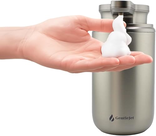 WaveJet - Dispensador automático de jabón espumoso, dispensador de jabón automático recargable sin contacto para baño, niveles dobles de espuma,