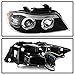 ACANII - For [Halogen Model] 2006-2008 BMW E90 3-Series Sedan LED Halo Black Projector Headlights Headlamps Assembly