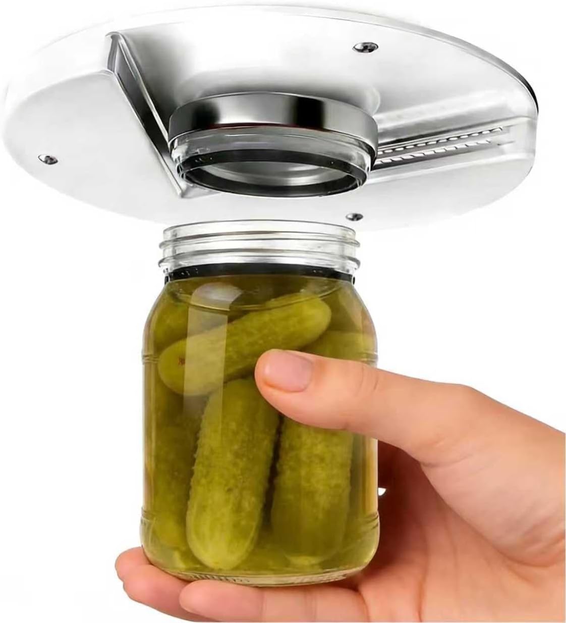 Jar Openers 2026 for Seniors Under Cabinet With Weak Hands or Arthritis, One Handed Bottle Openers, Easy to Use Kitchen Can Opener - White