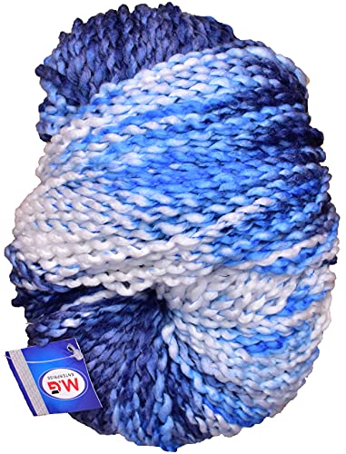 Image of Knitting Yarn Thick Chunky Wool, Sumo Indigo 500 GMS Best Used with Knitting Needles-BL Art-HBG