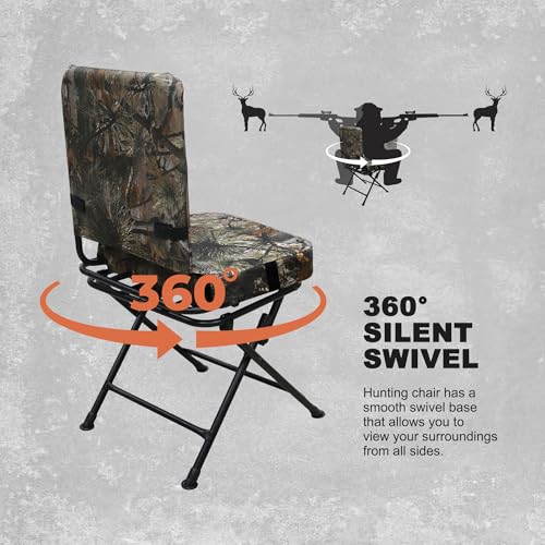 MYDAYS 360° Swivel Hunting Blind Chair, Foldable Ground Blinds Seat for Hunting, Fishing, Camping - image 5