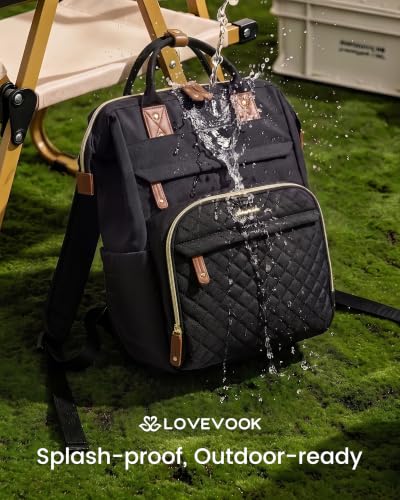 Image of LOVEVOOK Laptop Backpack Women Quilted Teacher Nurse Work Backpack Purse