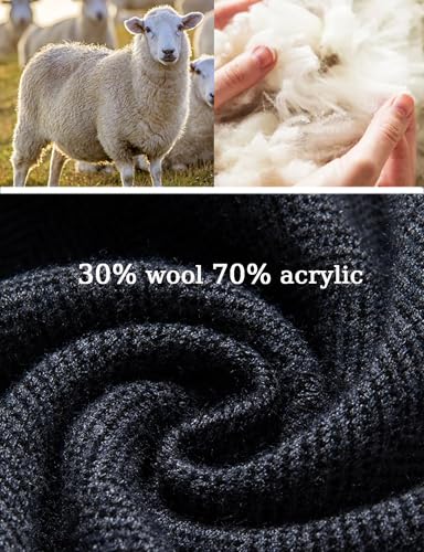 Mens Quarter Zip Pullover Sweater Wool Blend Mock Neck Long Sleeve Casual Knitted Sweaters2