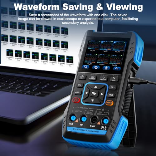 Image of BTMETER 3-in-1 Handheld Oscilloscope Multimeter & DDS Generator, 2 Channel, 10MHz Bandwidth, 50MSa /s, 10000 Counts Digital Oscillograph for Testing Voltage Current Capacitors Resistors Diodes
