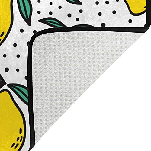 Tapis motif citron Ruchen 150x100 cm pour salon et chambre - 5