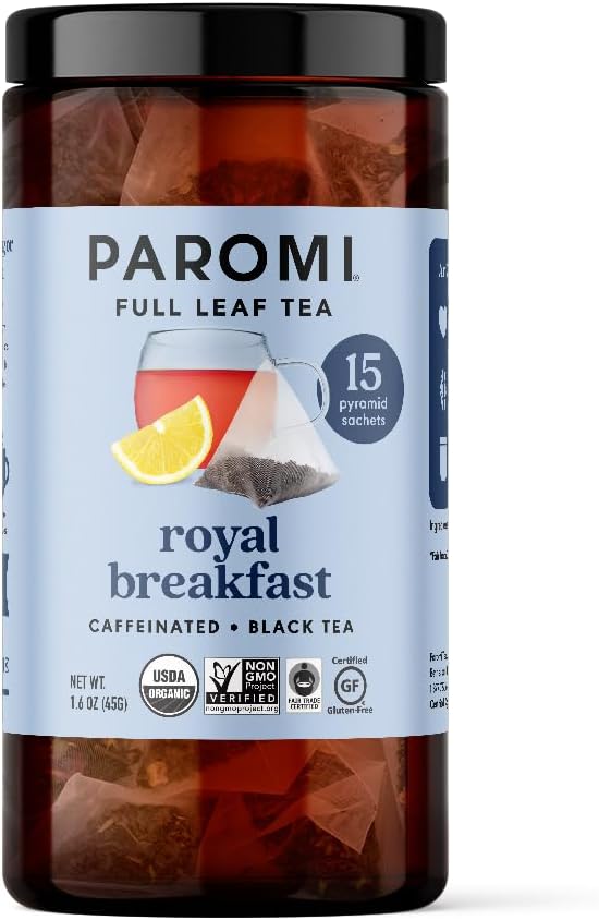 Royal Breakfast Organic Black Tea, Signature Jar, 15 Count