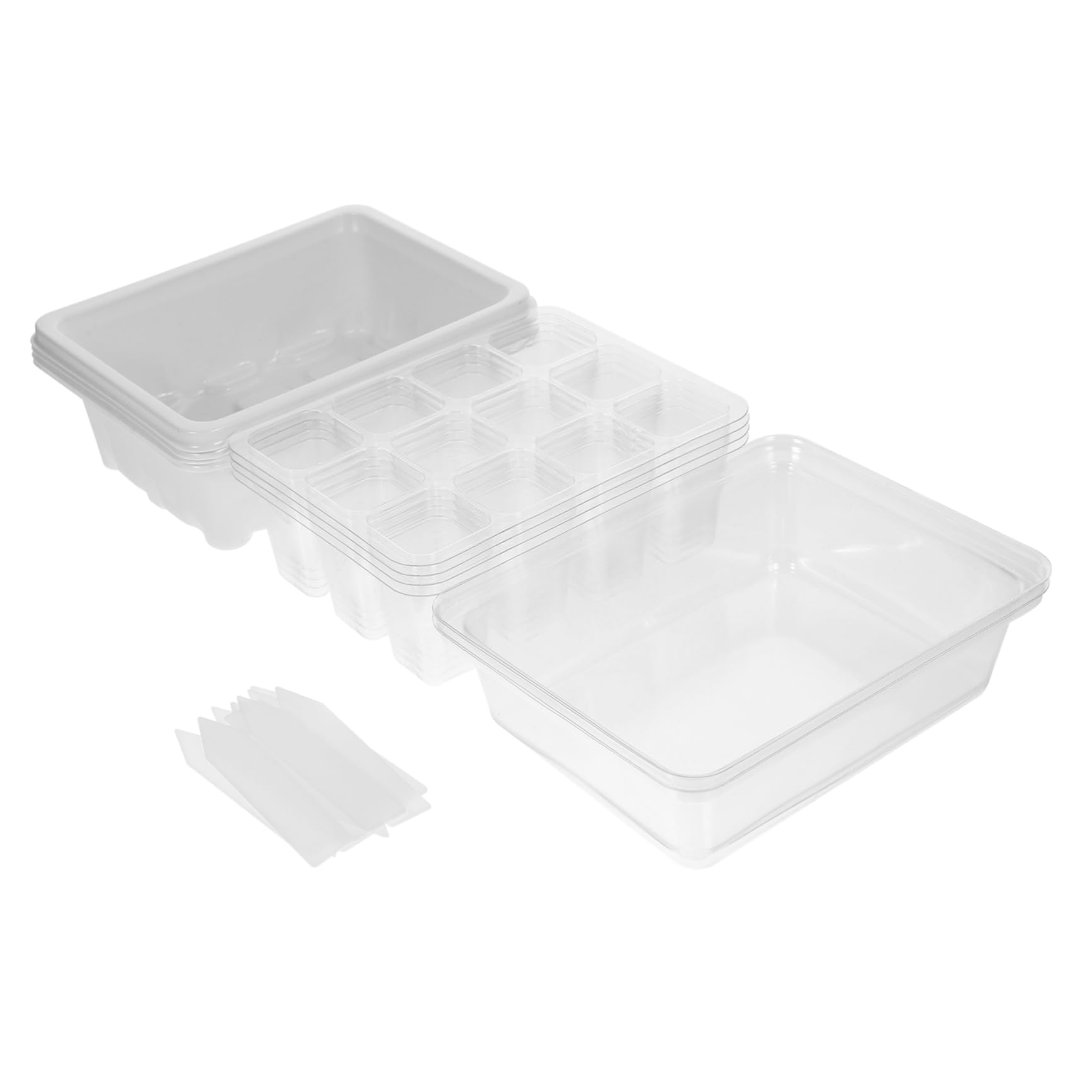 BESPORTBLE 4sets Vassoi per Germinazione Coperchio Kit di Terriccio per Piantine Pet e Accessori per Giardinaggio Adatti per Casa e Giardino