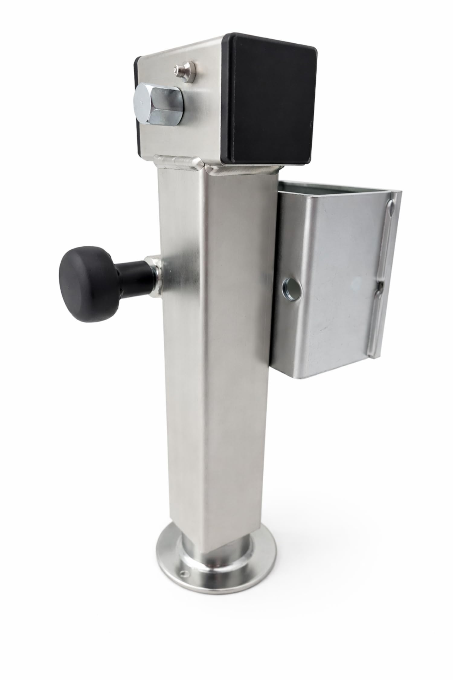 Preiswert&Gut 2X Anhängerstützen & Ausdrehstütze Wohnmobil – Stahlrohr 60x60 mm – höhenverstellbar 360-595 mm Kurbelstütze kippbar und Wohnwagenstützen Anhänger Stütze bis 1350 kg