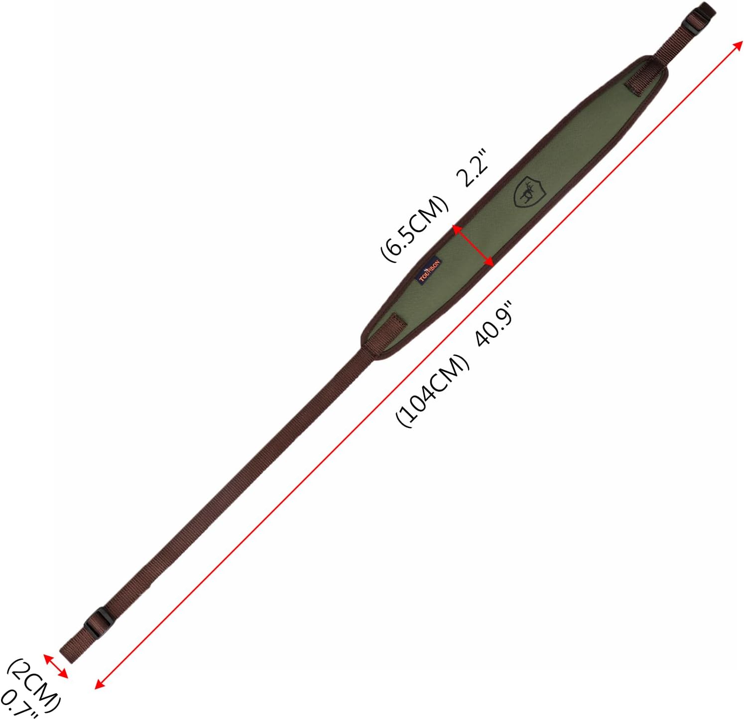 TOURBON Non Slip Rifle Gun Sling Hunting 1680D Neoprene Padded Adjustable Gun Straps with Swivels