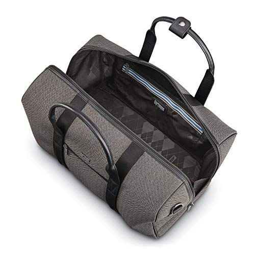 Hartmann Deluxe Weekend Duffel, Black Herringbone, One Size