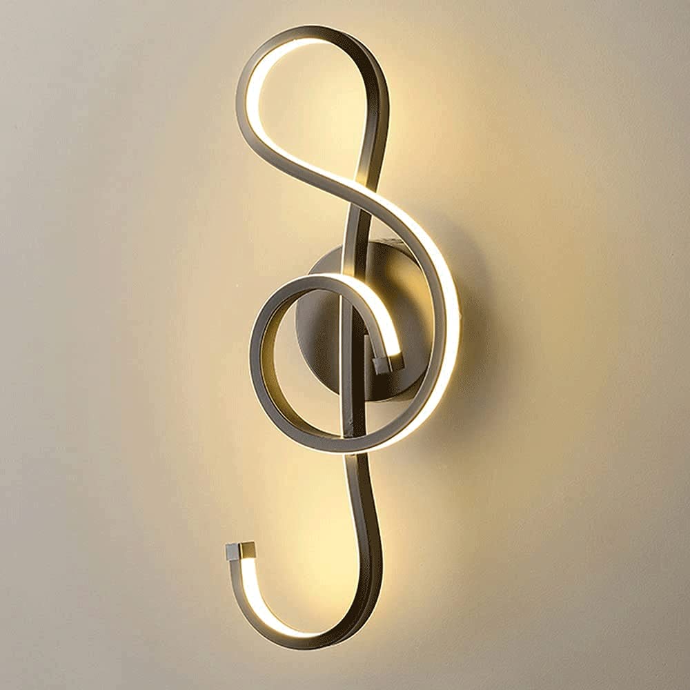 Lámpara LED decorativa nota musical de bajo consumo para salón