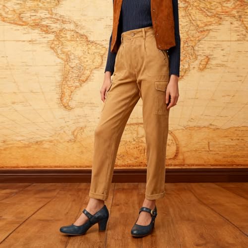 Image of SHODENSE Women Vintage Chunky High Heel Mary Jane Shoes Round Closed Toe Ankle Strap Dress Sandals 3 inch Block Heels Mary Jane Lolita Pumps Two-Toned Patchwork Buckle Office Lady Wedding Retro 4-11 M US