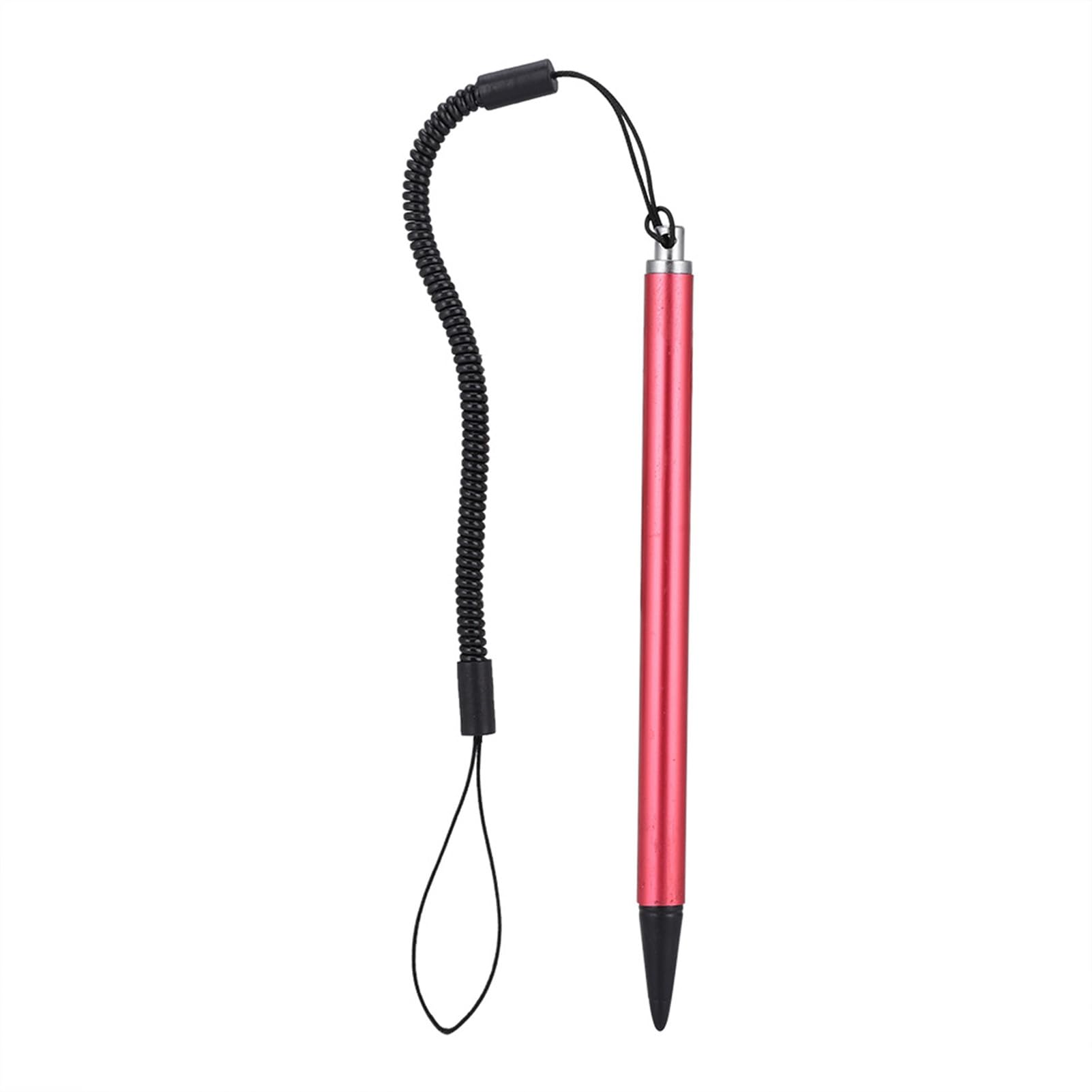 Resistive Hard-Tip Pen with Spring Rope, Compatible with Resistive Touch Screen Devices, Protects Screen From Scratches and Fingerprints, Use for POS PDA Navigator (Red)