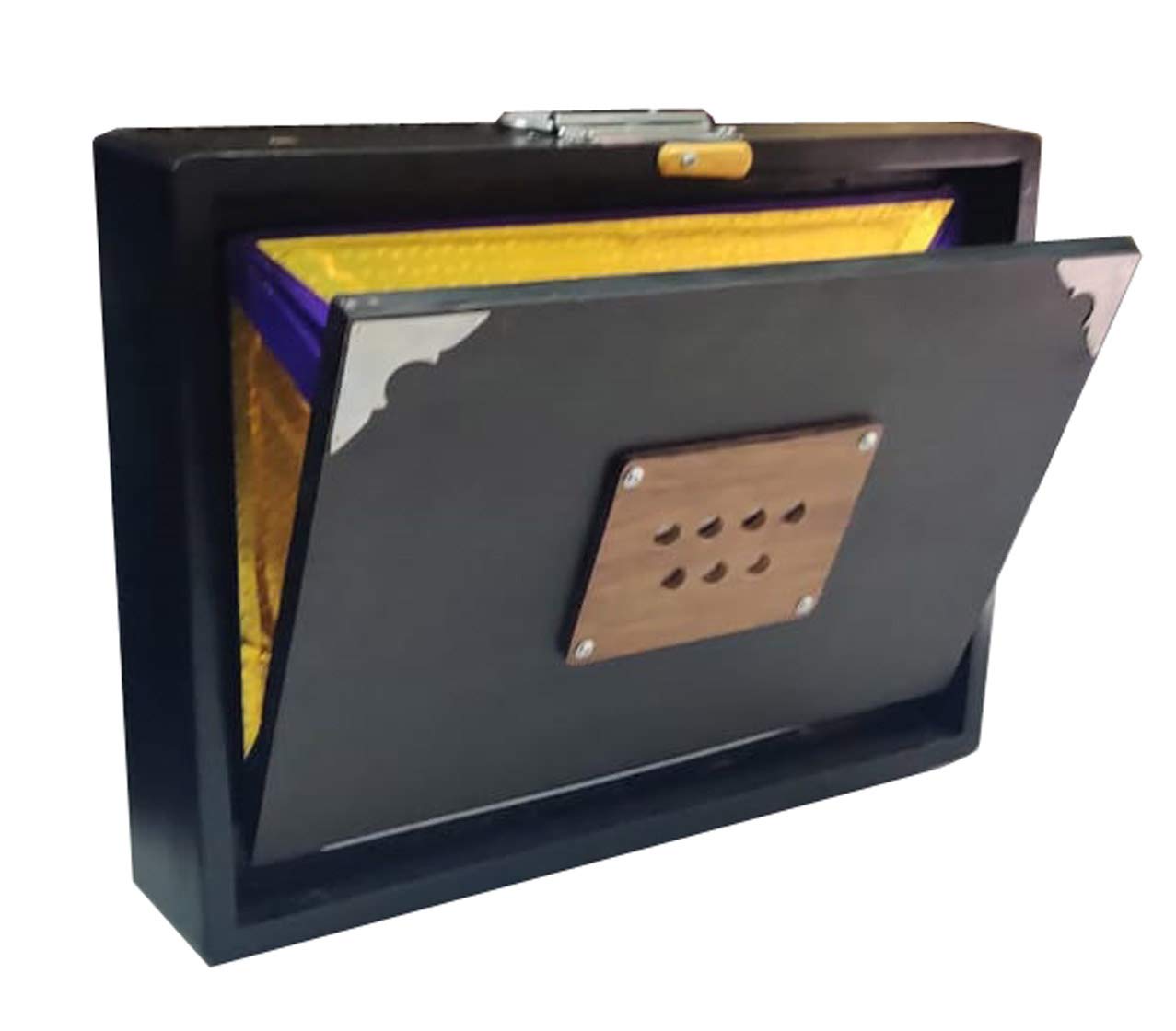 Shruti Box Surpeti - Scatola di derivazione classica in legno di teak, 440 Hz, con 13 fermi a lunga durata, 30 cm, colore: Nero
