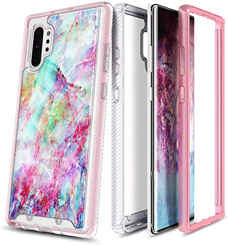 E-Began Phone Case for Samsung Galaxy Note 10+ Plus, Note 10 Plus 5G, Full-Body Protection Rugged Matte Bumper Shockproof Protective, Support Wireless Charging, Marble Design Shockproof Case -Fantasy