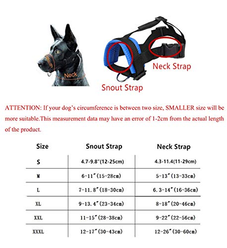 Lepark Head Strap Dog Muzzle Prevent from Taking Off by Paws for Small,Medium and Large Dogs(S/Black)