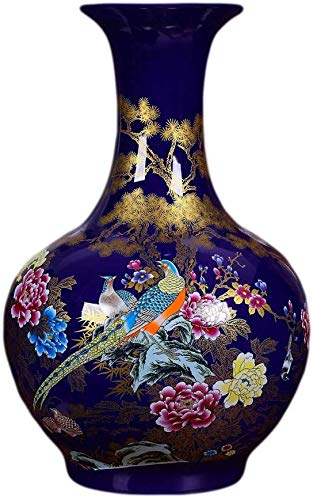 Vase céramique pivoine chinois grand format ornement décoration maison