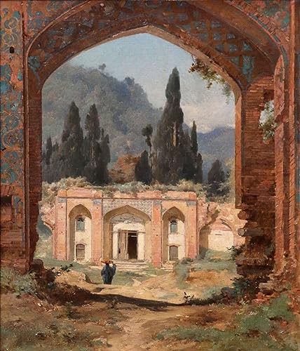 Affiche les Ruines du Palais Daschroff par Jules Augustin Laurens, poster d'art mural 60x90cm