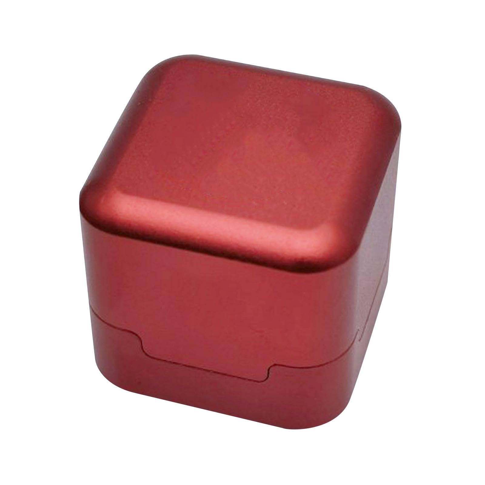 Baoblaze Pool Cue Tip Chalk Holder Container Sturdy Small Portable Square Billiard Chalk Carry Case Storage Box Billiards Accessories, Red