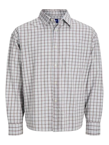 T-Shirt à Carreaux surdimensionné JACK & JONES Jormeadows Manches Longues L