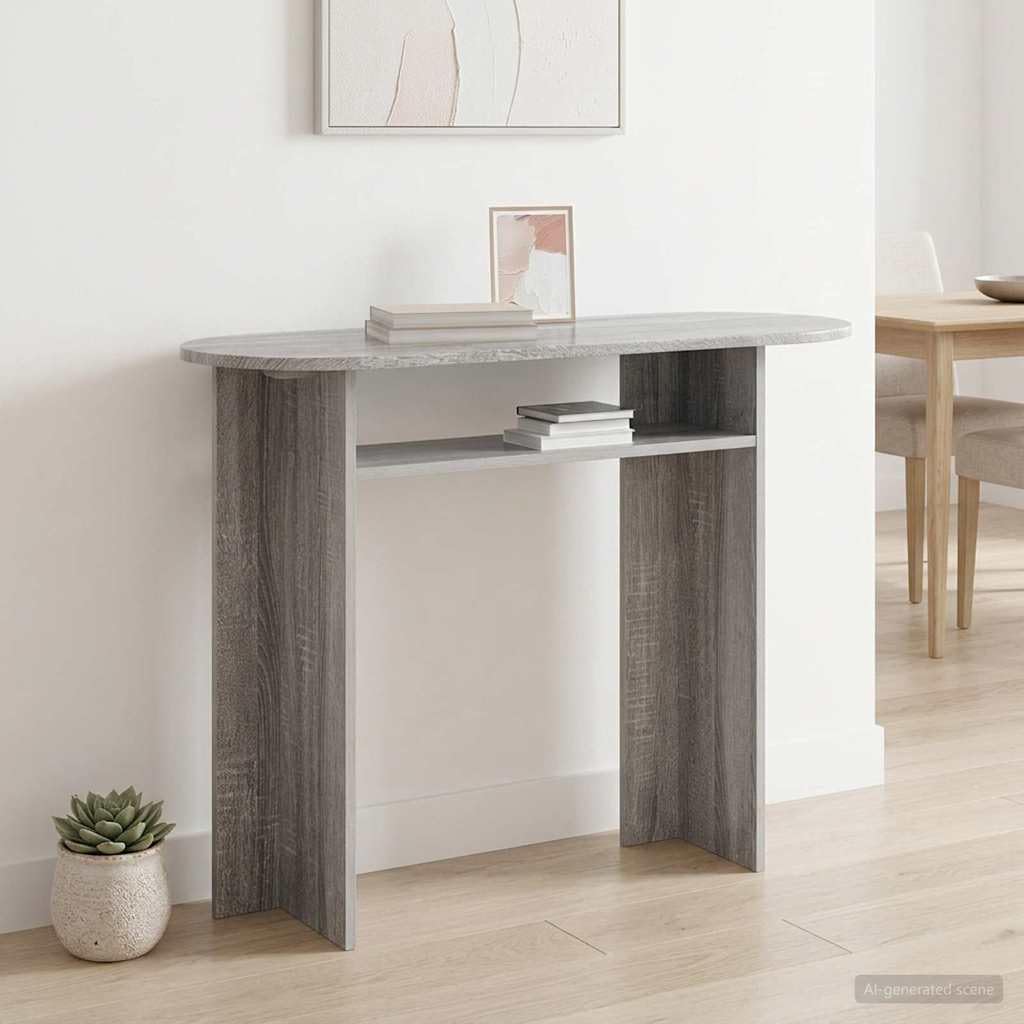 Sonoma stolik konsolowy, szary, 100 x 39,5 x 75 cm, materiał drewnopochodny, idealny jako stolik ścienny, stolik pomocniczy lub stół dekoracyjny do przedpokoju i salonu