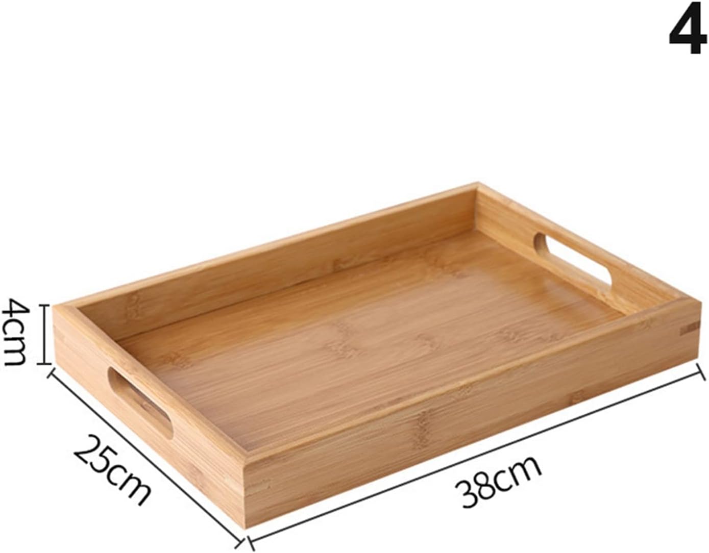 Grey Tray Breakfast Tray Wooden Rectangular Tea Tray Solid Wood Tray Home Dry Tea Tray Kung Fu Tea Cup Tray Wooden Hotel Dinner Plate (Color : 1) (4)