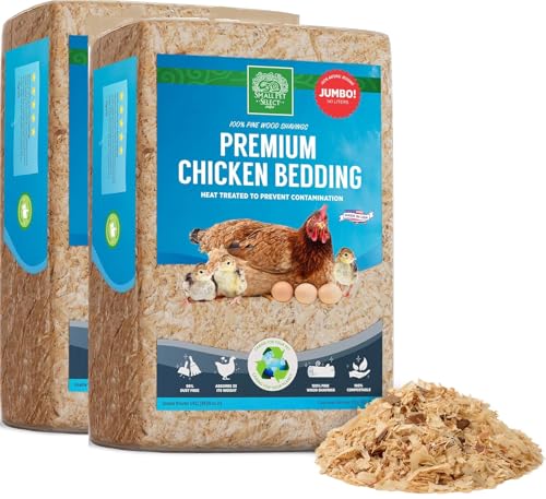 Small Pet Select Pine Shavings Chicken Bedding Coop and Brooder Supplies for Chickens and Baby Chicks 2 Pack 141L (282L Total)