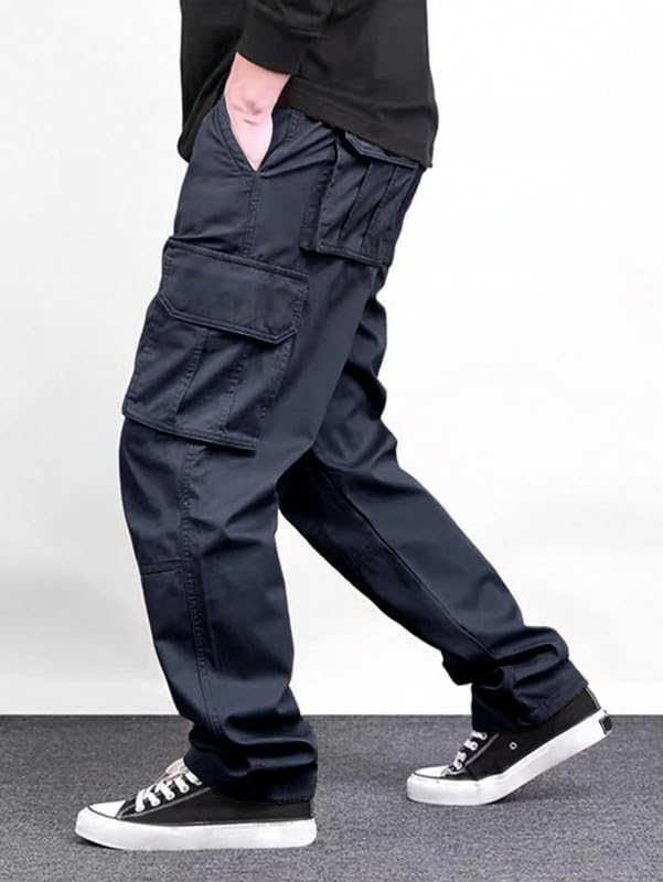 Image of DEELMO Men's Stylish Multi-Pocket Cargo Pants || Casual Fit Pants Trousers || Stylish Trousers for Men || Men's Cargo (MD501 01 08)