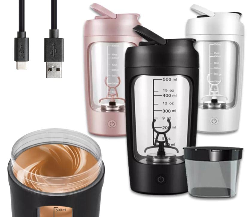 Shaker de protéines électrique USB avec compartiment poudre LA ULTIMA blanc - 6