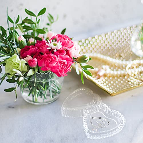 BESPORTBLE Kristallen glas hart vormige opbergdoos reliëf retro sieraden opbergdoos snoep doos met deksel - Image 6