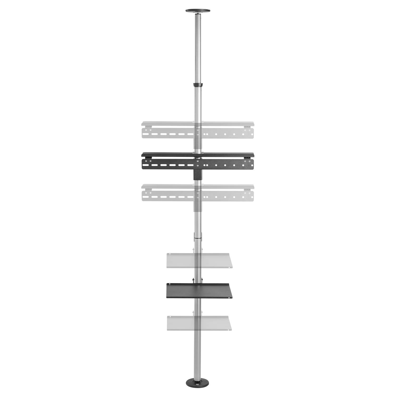 Maclean MC-791N Porta TV Telescopico Soffitto- Pavimento con mensola 37 "-70", max. 30 kg