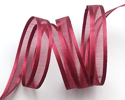 finemark Finemark Chiffon Ribbon with Satin Edge Chiffon Decorative Ribbon Ribbon Ribbon Gift Ribbon Semi-Transparent Shiny No Wire Organza - Image 3